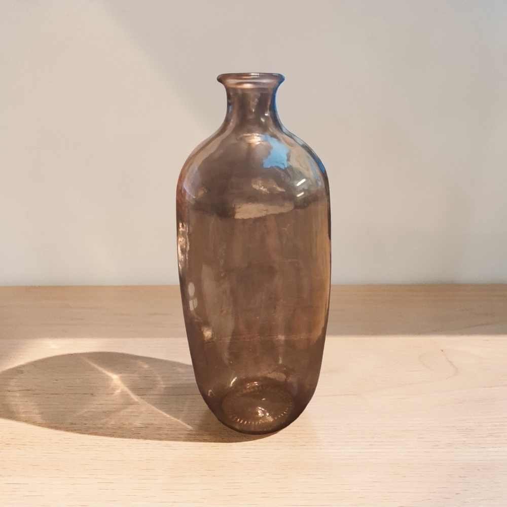 Source Unknown Smoky Brown Colored Glass Vase
